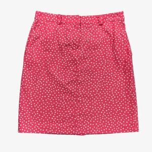 Brooks Brothers Skirt Womens 8 Hot Pink Polka Dot 346 Cotton Pencil Pockets